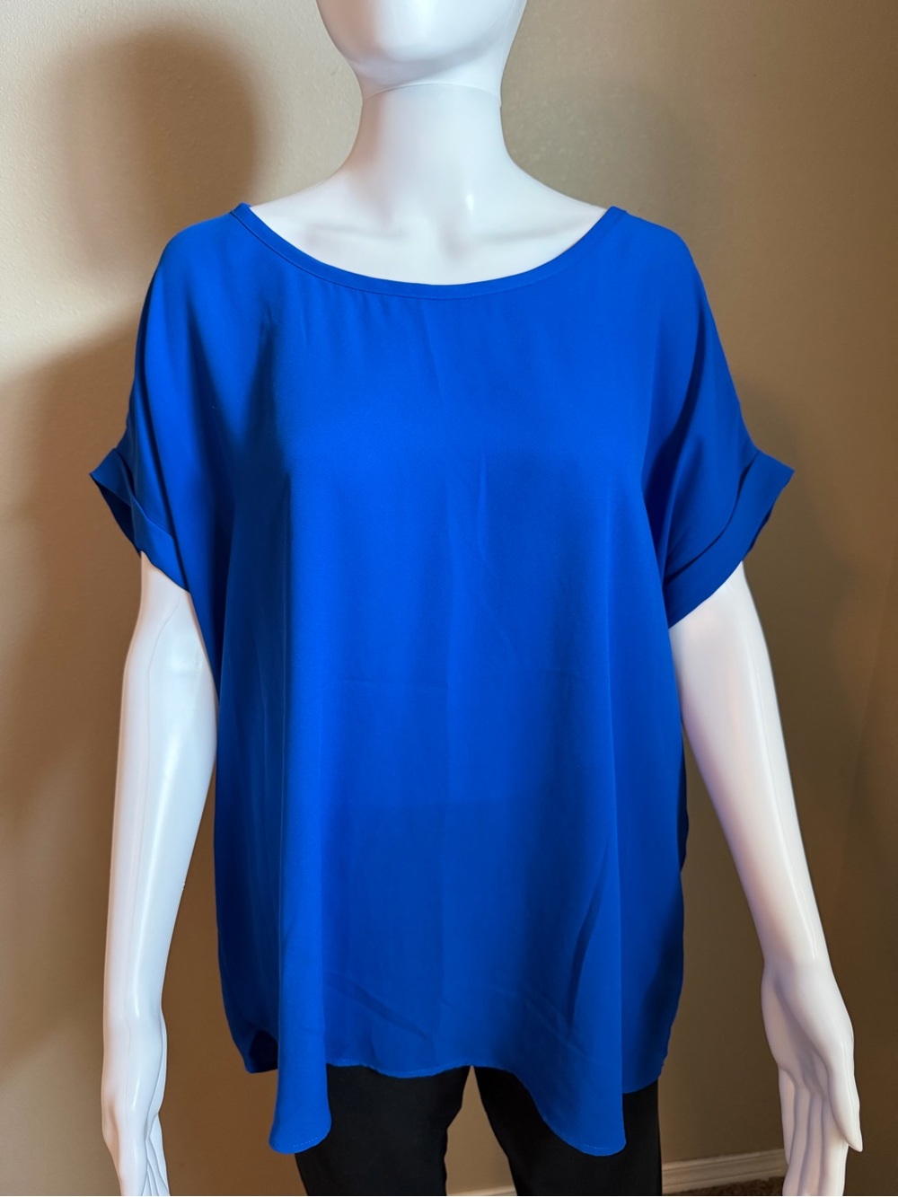 Women's Relaxed Boatneck Top - Royal Blue